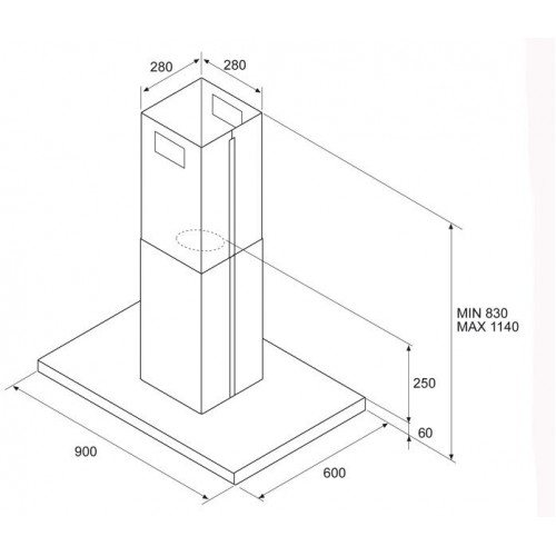 Каминная вытяжка Elica SPOT PLUS ISLAND IX/A/90 (нержавеющая сталь) 8