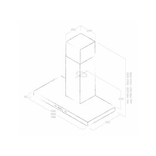 Каминная вытяжка Elica SPOT PLUS IX/A/60 1