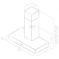 Каминная вытяжка Elica SPOT URBAN CAST IRON/A/90 (черный)