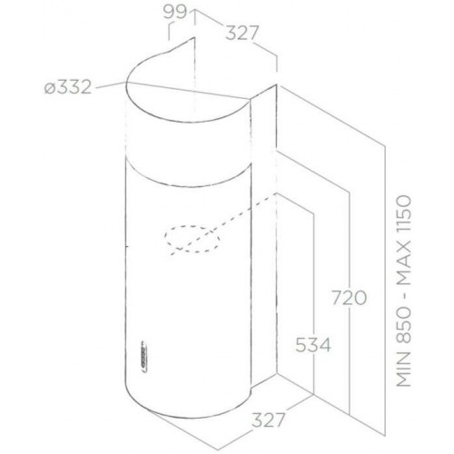 Каминная вытяжка Elica STONE IX/A/33 (нержавеющая сталь) 1
