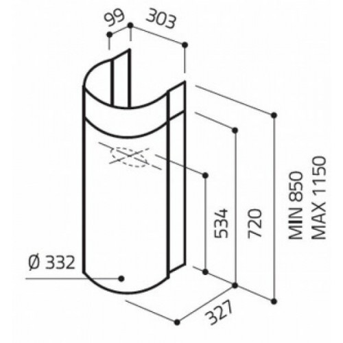 Каминная вытяжка Elica STONE IX/A/33 (нержавеющая сталь) 9