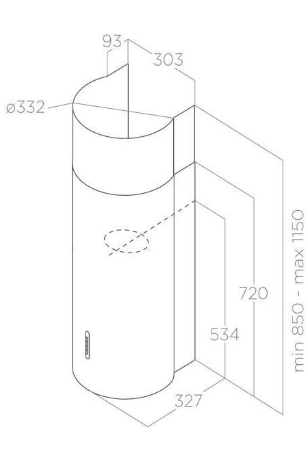 Каминная вытяжка Elica STONE WH/A/33 (белый) 1