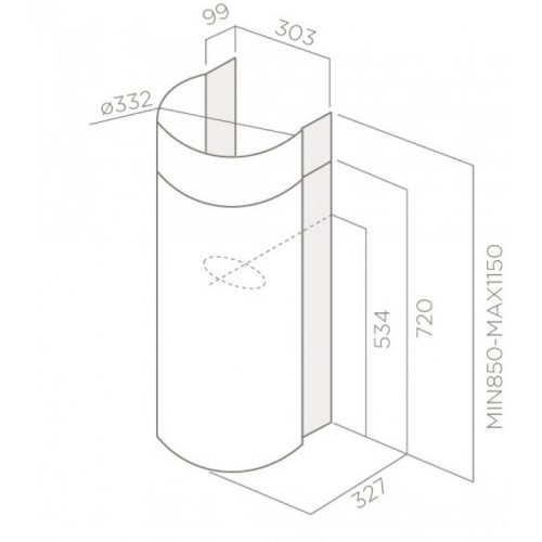 Каминная вытяжка Elica STONE WH/A/33 (белый) 6