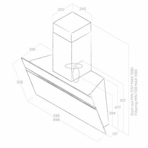 Каминная вытяжка Elica Stripe Urban Zinc/A/90 (серый) 9