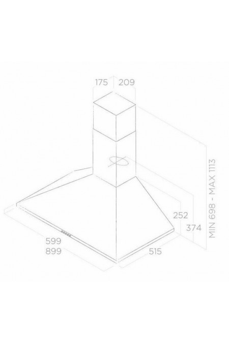 Каминная вытяжка ELICA TAMAYA RAIL ANBR/A/90 (антрацит) 2