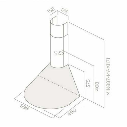 Каминная вытяжка Elica Tonda F/60 IX (нержавеющая сталь) 6