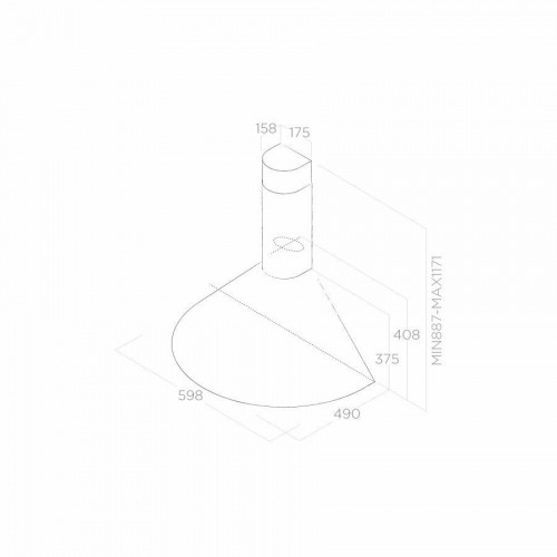 Каминная вытяжка Elica Tonda F/60 WH (белый) 4