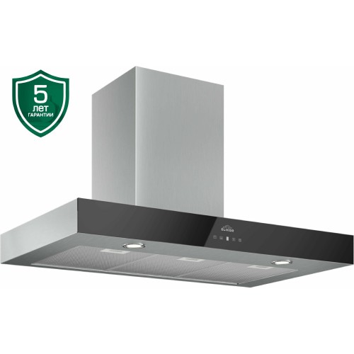 Каминная вытяжка ELIKOR Агат 90 (90Н-1000-Е4Д) (нержавеющая сталь/стекло черное) 