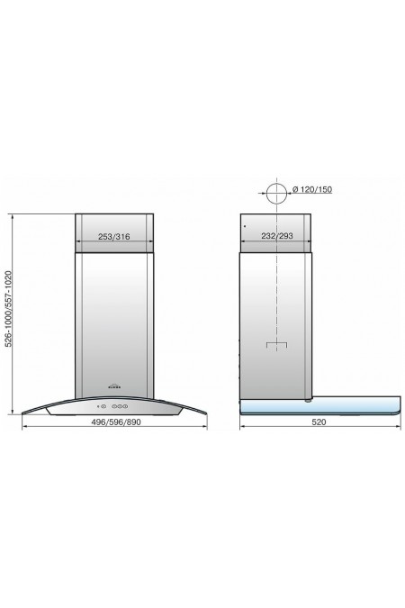Каминная вытяжка ELIKOR Аметист 60 (430) кп (60П-430-К3Д) (черный) 1