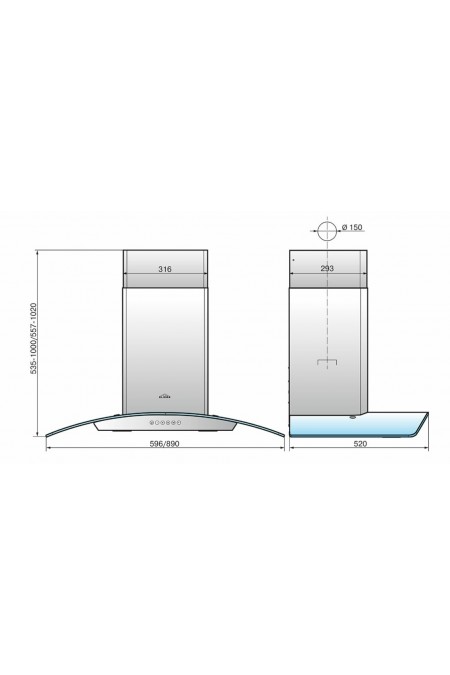 Каминная вытяжка Elikor Аметист S4 60 (60П-700-Э4Д) (черный) 1
