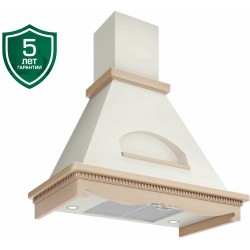 Каминная вытяжка Elikor Бельведер 90 (90П-650-П3Д) (бежевый/дуб неокрашенный)