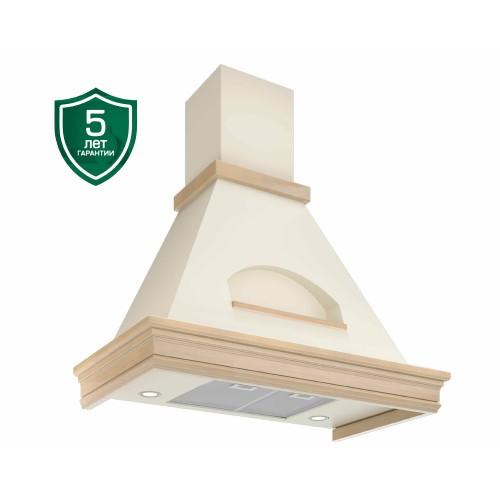 Каминная вытяжка ELIKOR Бельведер Валенсия 90 (90П-650-П3Д) (топленое молоко/дуб неокрашенный) 