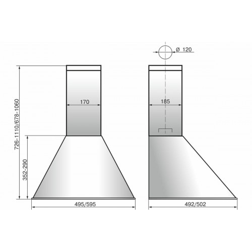 Каминная вытяжка ELIKOR Эпсилон 50 (50П-430-П3Л) (белый/золото) 3