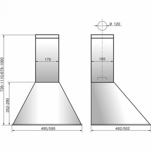 Каминная вытяжка ELIKOR Эпсилон 50 (50П-430-П3Л) (молоко/золото) 1