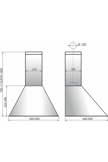 Каминная вытяжка ELIKOR Эпсилон 60 (60Н-430-П3Л) 1