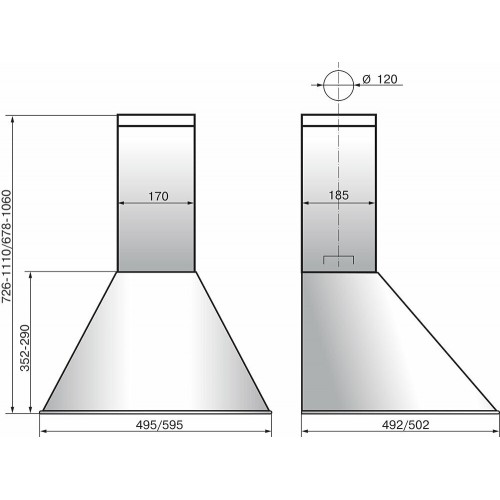Каминная вытяжка ELIKOR Эпсилон 60 (60Н-430-П3Л) 1