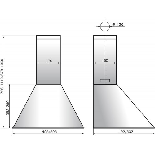 Каминная вытяжка ELIKOR Эпсилон 60 (60П-430-П3Л) (белый/серебро) 3