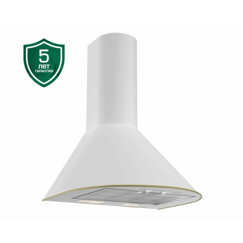 Каминная вытяжка ELIKOR Эпсилон 60 (60П-430-П3Л) (белый/золото) 
