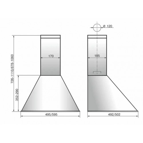 Каминная вытяжка ELIKOR Эпсилон 60 (60П-430-П3Л) (белый/золото) 1