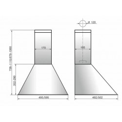 Каминная вытяжка ELIKOR Эпсилон 60 (60П-430-П3Л) (черный/золото)