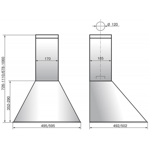 Каминная вытяжка ELIKOR Эпсилон 60 (60П-430-П3Л) (молоко/золото) 7