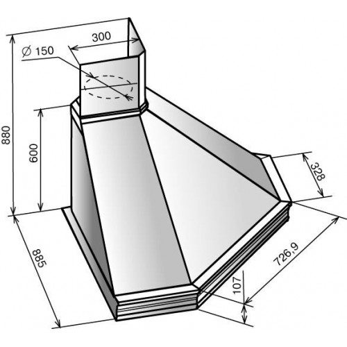 Каминная вытяжка Elikor Форест 90 (90П-650-П3Д) (бежевый/дуб неокрашенный) 1