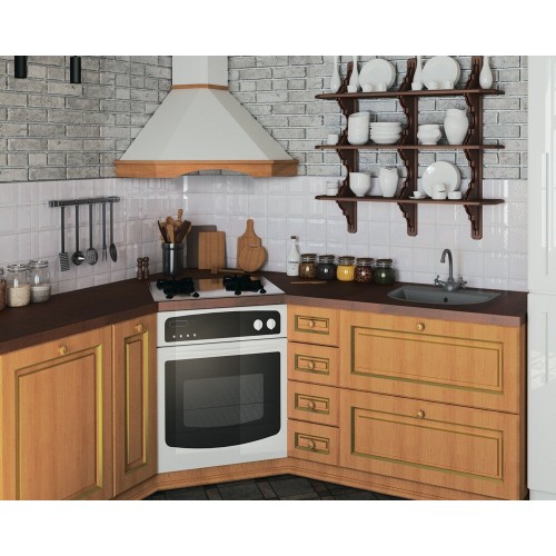 Каминная вытяжка Elikor Форест 90 (90П-650-П3Д) (бежевый/дуб неокрашенный) 3