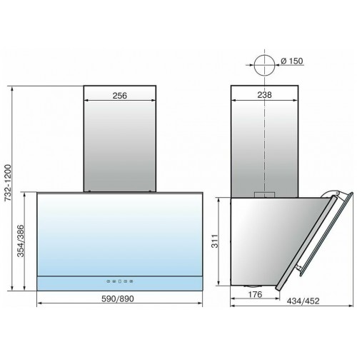 Каминная вытяжка Elikor Жемчуг 60 (60П-700-Е4Д) (антрацит/черный) 1