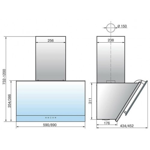 Каминная вытяжка ELIKOR Жемчуг S4 90 (90П-700-Е4Д) (антрацит/черный) 4