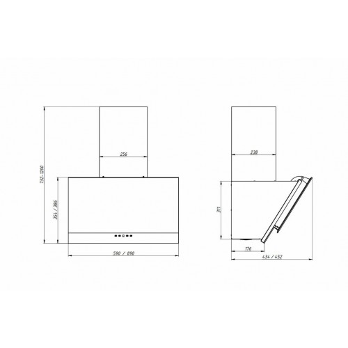 Каминная вытяжка ELIKOR Жемчуг S4 90 (90П-700-Е4Д) (перламутр/белый) 1