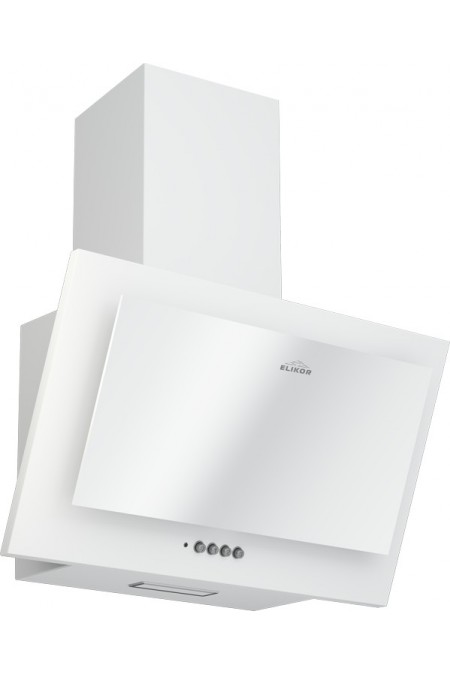 Каминная вытяжка Elikor Коралл 50 (50П-430-К3Д) (белый/белое стекло) 
