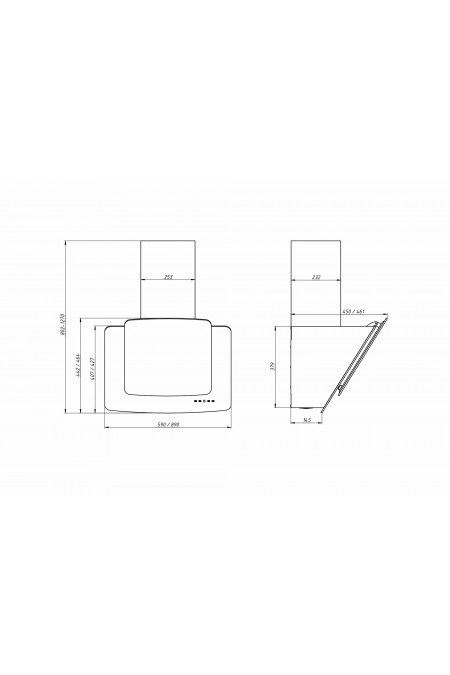 Каминная вытяжка Elikor Кварц 90 (90П-1000-Е4Д) (белый/белый) 1