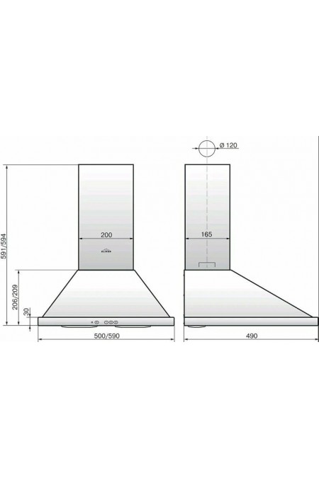 Каминная вытяжка ELIKOR Оптима 50 (400) кп (50П-400-К3Л) (белый) 2