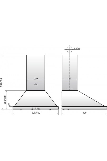Каминная вытяжка ELIKOR Оптима 60 (400) пп (60П-400-П3Л) (белый) 2