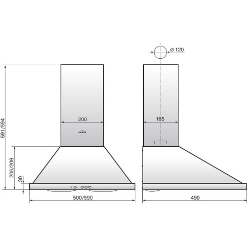 Каминная вытяжка ELIKOR Оптима 60 (400) пп (60П-400-П3Л) (белый) 2