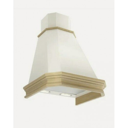 Каминная вытяжка Elikor Пергола 90 (90П-650-П3Л) (бежевый/дуб неокрашенный) 1