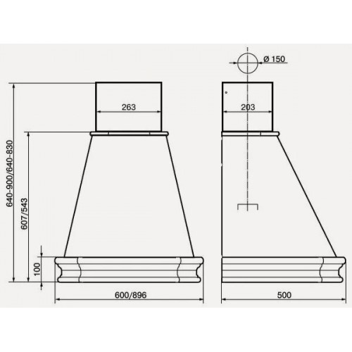 Каминная вытяжка Elikor Пергола 90 (90П-650-П3Л) (бежевый/дуб неокрашенный) 2