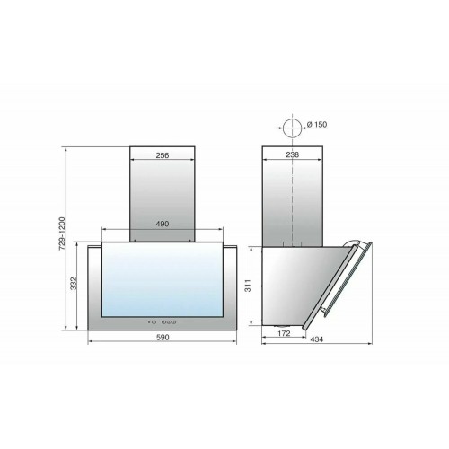 Каминная вытяжка Elikor Рубин 1000 60 (60П-1000-Е4Д) (белый) 1