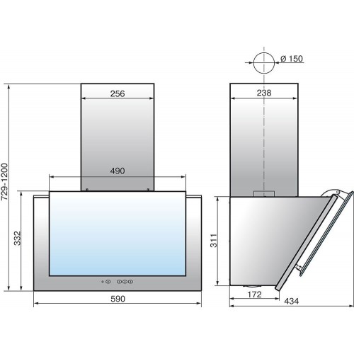 Каминная вытяжка ELIKOR Рубин 650 60 (60П-650-К3Д) (черный) 
