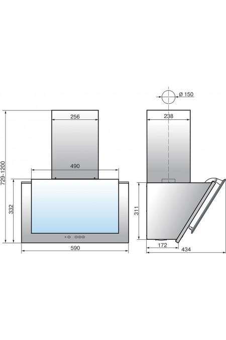Каминная вытяжка ELIKOR Рубин 650 60 (60П-650-К3Д) (черный) 1