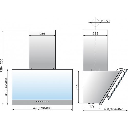 Каминная вытяжка ELIKOR Рубин S4 90 ( 90П-700-Э4Д) (перламутр/белый) 1