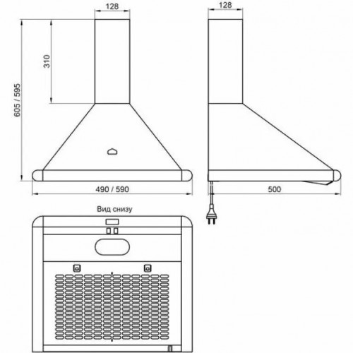 Каминная вытяжка ELIKOR САТУРН 50 (50П-180-В1Л) (медный антик/медь/золото) 3
