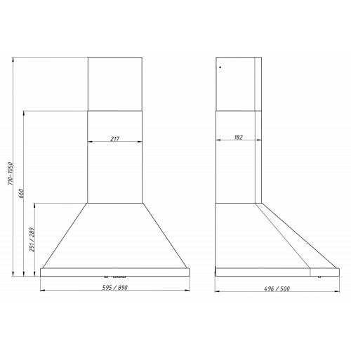 Каминная вытяжка ELIKOR Сигма 60 (60П-650-К3Д) (антрацит/бронза) 1