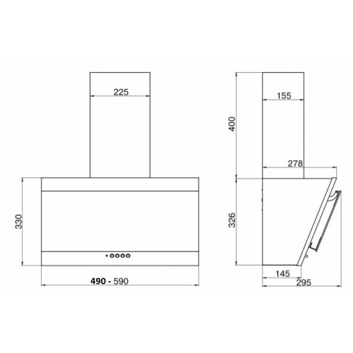 Каминная вытяжка Elikor Титан 50 (50П-430-К3Д) (черный) 1