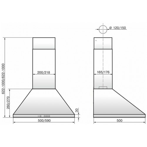 Каминная вытяжка ELIKOR Вента 50 (430) кп (50П-430-К3Д ) (белый) 1