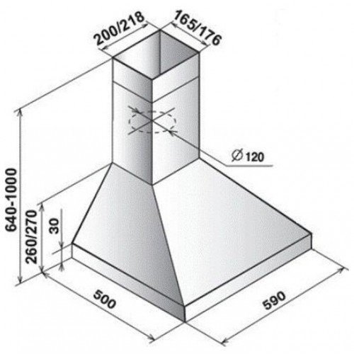 Каминная вытяжка ELIKOR ВЕНТА 60 (60Н-430-П3Л) (нержавеющая сталь) 1