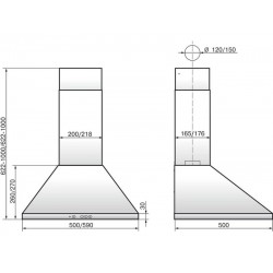 Каминная вытяжка Elikor Вента 90 (650) кп (90П-650-К3Д) (топленое молоко)