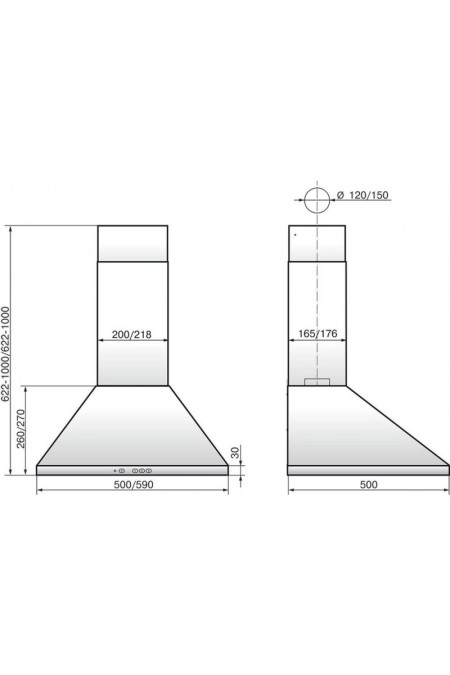 Каминная вытяжка Elikor Вента 90 (650) кп (90П-650-К3Д) (топленое молоко) 1