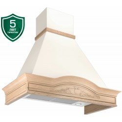 Каминная вытяжка Elikor Вилла Фрукты 90 (90П-650-П3Д) (бежевый/дуб неокрашенный)
