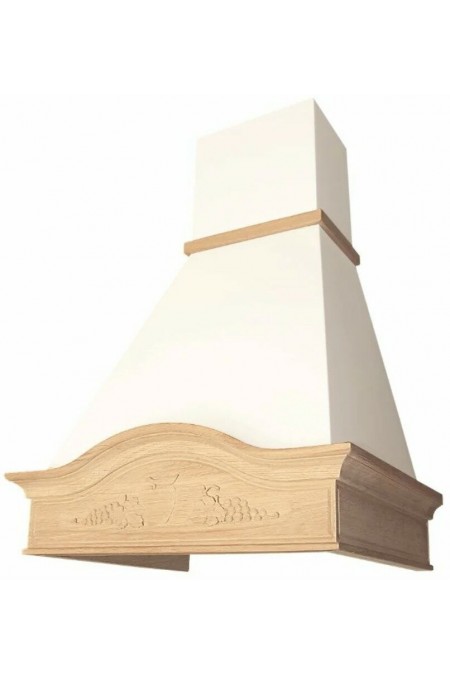 Каминная вытяжка Elikor Вилла Фрукты 90 (90П-650-П3Д) (бежевый/дуб неокрашенный) 